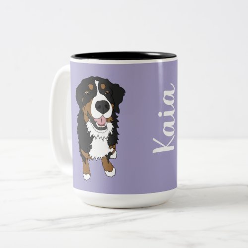 Personalized Bernese Mountain Dog  Two_Tone Coffee Mug