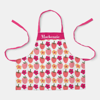 Personalized Berries & Flowers Sweet Kids Apron