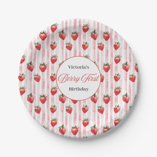 Personalized 'Berry First' Birthday Bowl's Paper Plates