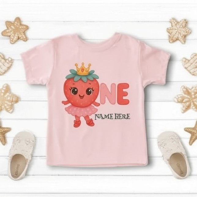 Personalized Berry First Birthday Girl Toddler T-shirt (Creator Uploaded)
