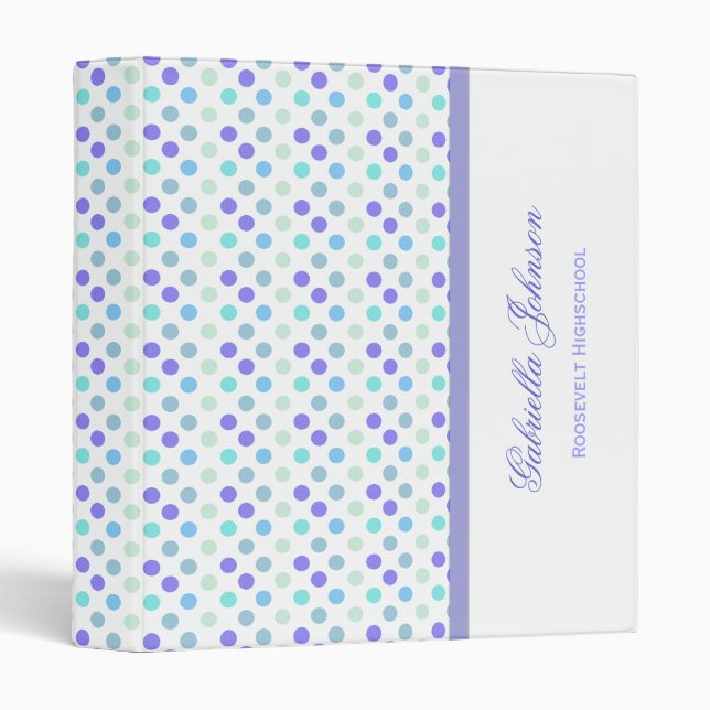 Personalized: Berry Polka Dot Binder (Front/Spine)