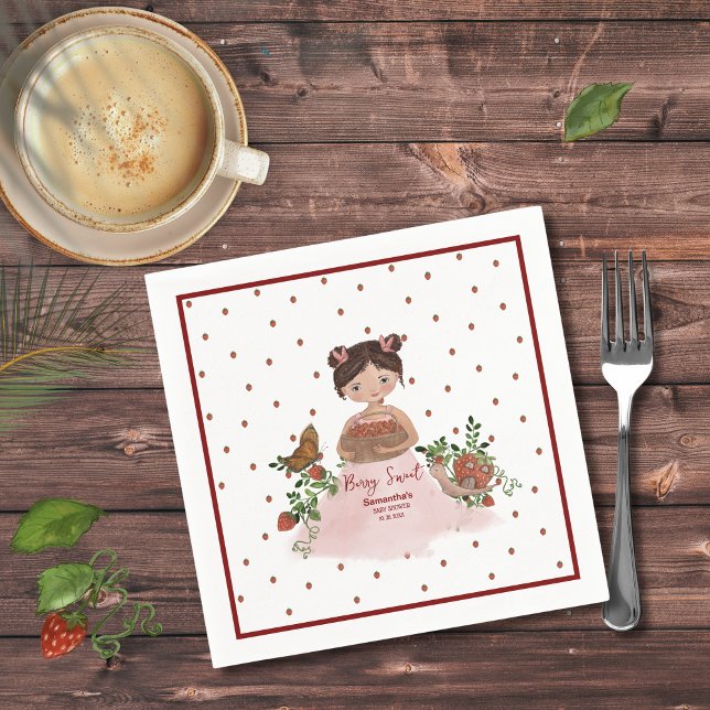 Personalized Berry Sweet Baby Shower  Napkins (Personalized Berry Swee Baby Shower Napkins)