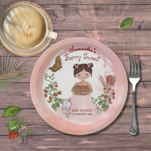 Personalized Berry Sweet Baby Shower Paper Plates