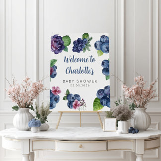 Personalized Berry Sweet Baby Shower Welcome Foam Board