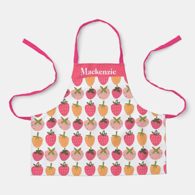 Personalized Berry Sweet Kids Apron (Front)