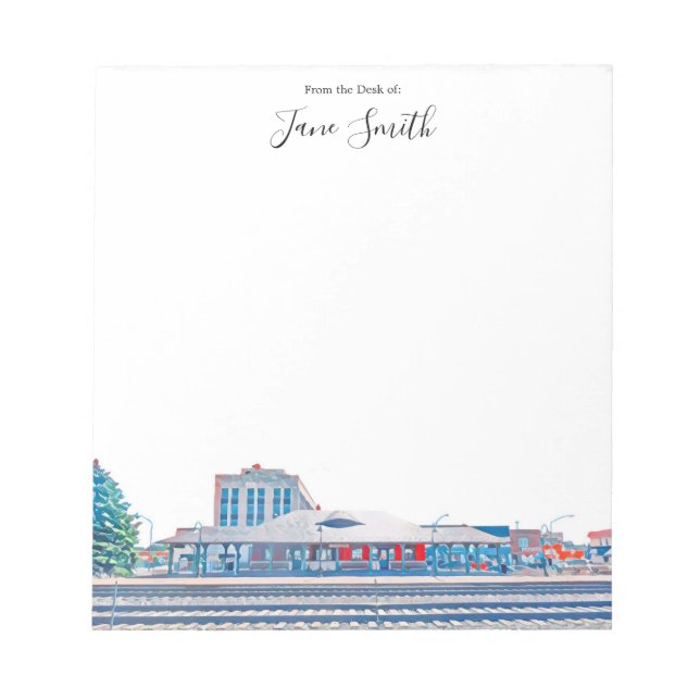 Personalized Berwyn Depot District Notepad (Front)