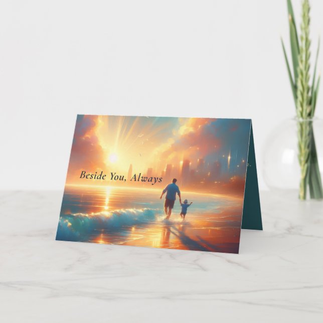 Personalized Beside You Always Folded Card (Front)