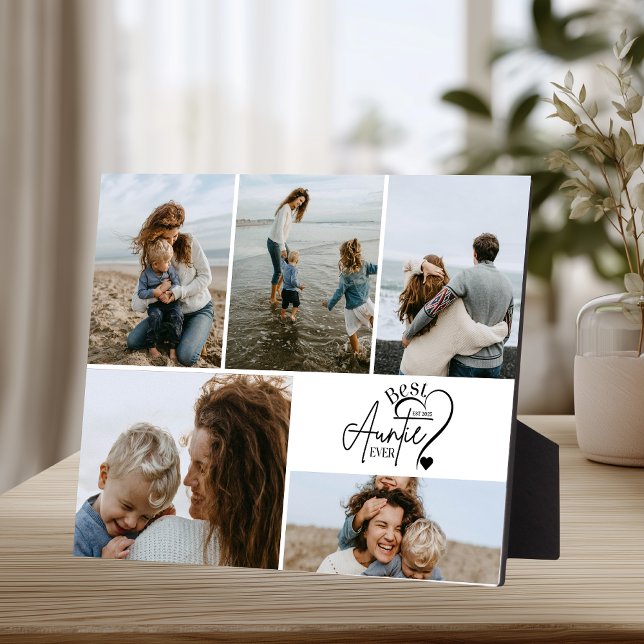 Personalized Best Aunt Photo Collage Plaque (Creator Uploaded)