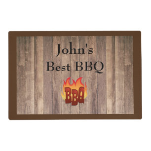 Personalized best BBQ  Placemat