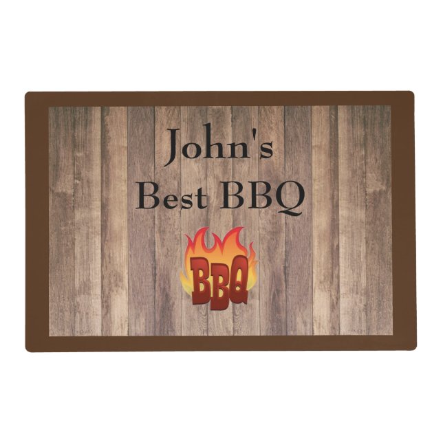 Personalized best BBQ  Placemat (Front)