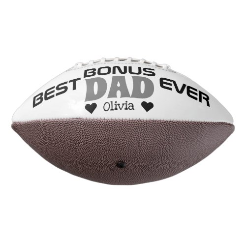 Personalized Best Bonus Dad Ever Custom Photo   Football