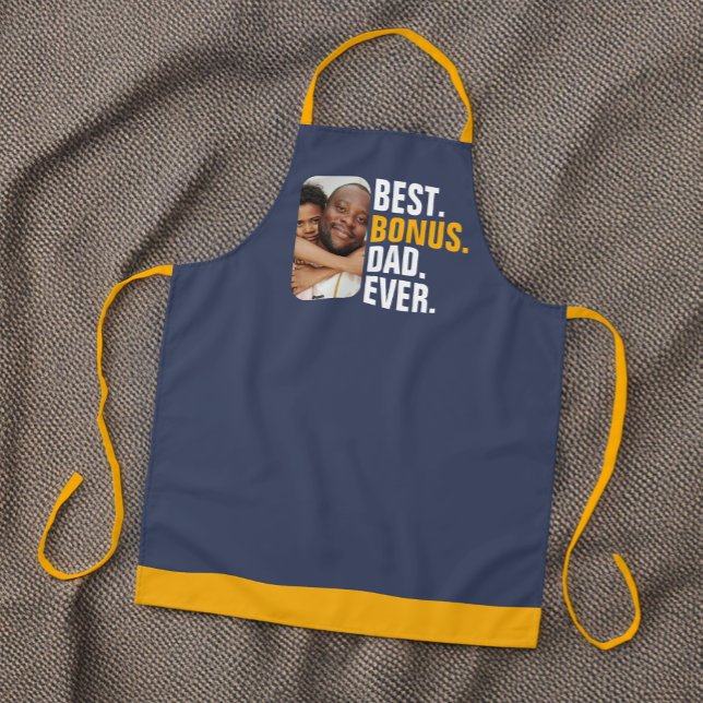 Personalized Best Bonus Dad Ever Stepfather Apron (Personalized Best Bonus Dad Ever Stepfather Apron from Ricaso. Ideal for the BBQ stepdad )