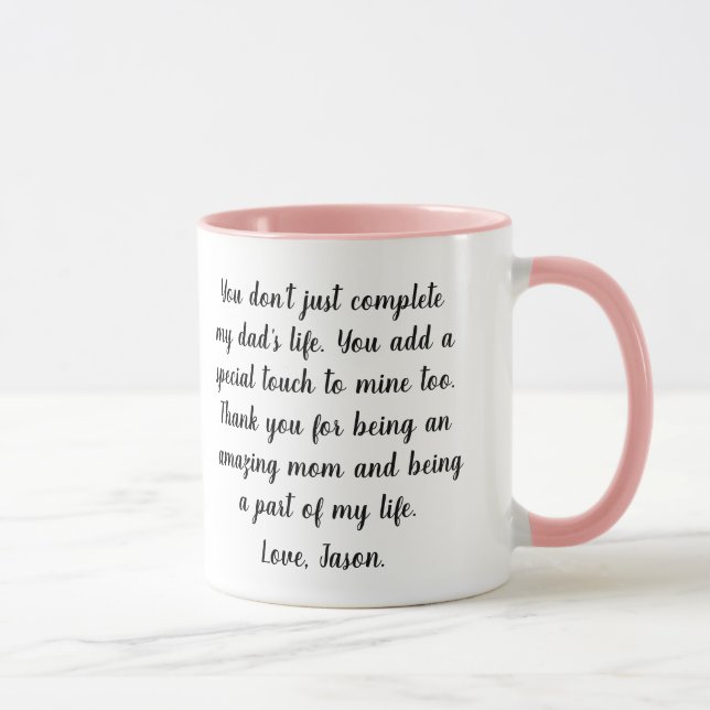 Personalized best Bonus mom ever Mug (Right)