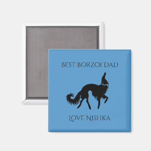 Personalized Best Borzoi Dad Magnet