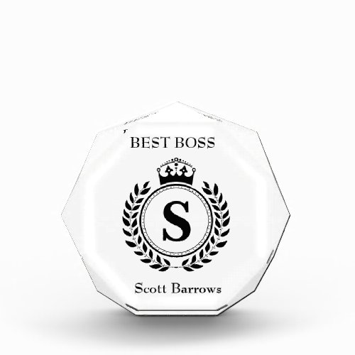 Personalized best Boss Customizable Awards