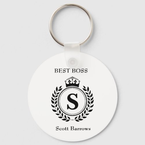 Personalized best Boss Customizable Awards Keychain