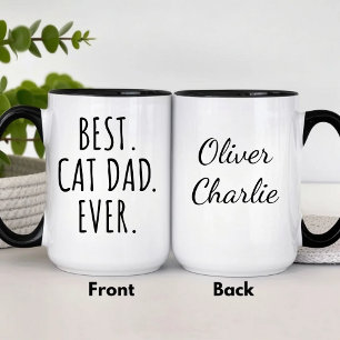 Personalized Best Cat Dad Ever  Mug