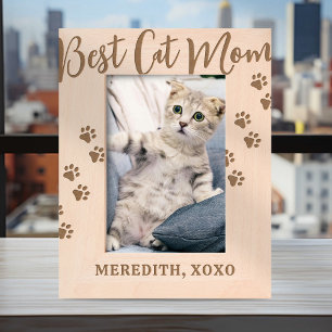 Personalized Best Cat Mom Engraved Frames