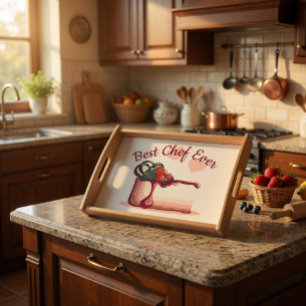 Personalized "Best Chef Ever" Serving Tray