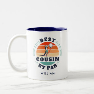 Personalized Best Cousin By Par Family Reunion Two-Tone Coffee Mug