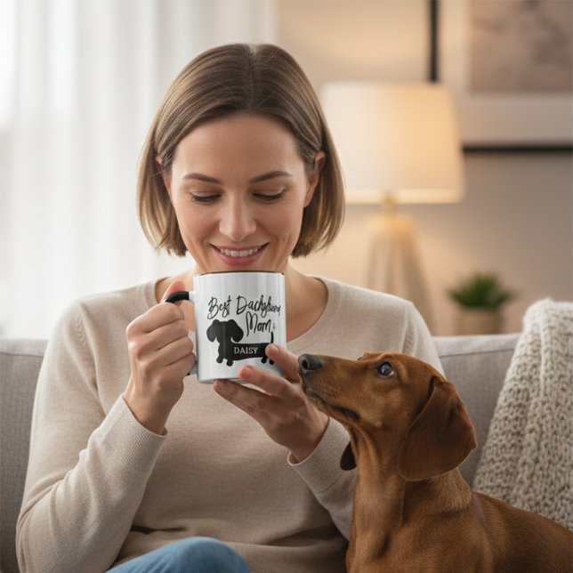 Personalized Best Dachshund Mom Mug (Personalized Best Dachshund Mom Coffee Mug)