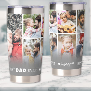 Personalized Best Dad 8 Photo Insulated Tumbler