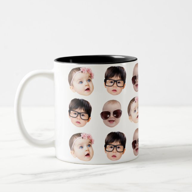 Personalized Best Dad By Par Christmas Gift Two-Tone Coffee Mug (Left)