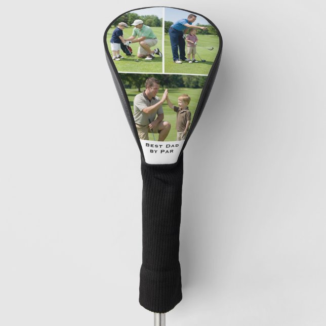 Personalized Best Dad By Par Fathers Day Golf Head Cover (Front)