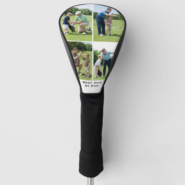 Personalized Best Dad By Par Fathers Day Golf Head Cover (Front)