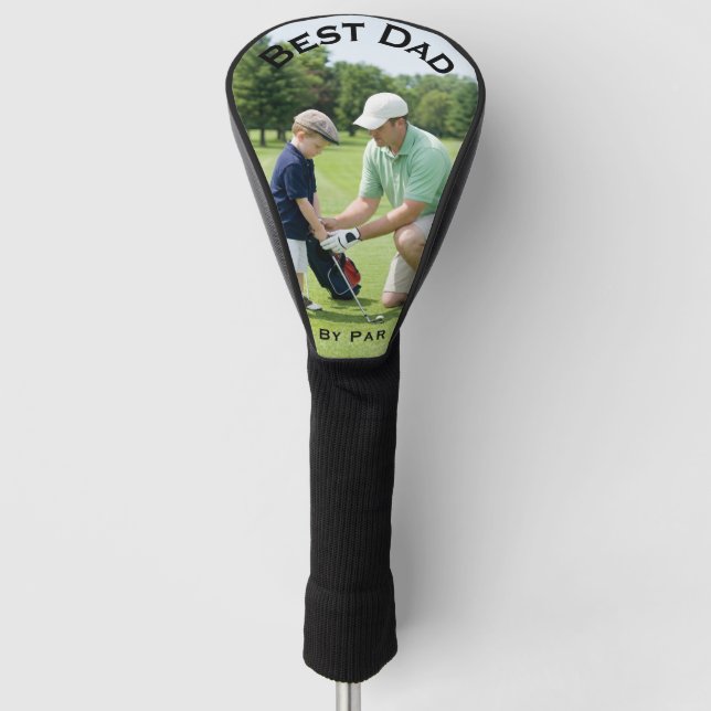 Personalized Best Dad By Par Fathers Day Golf Head Cover (Front)