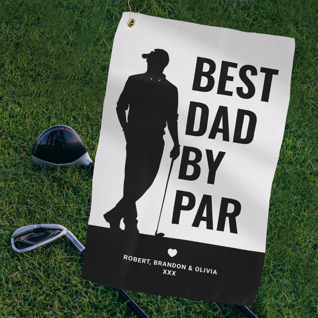 Personalized Best Dad by Par Golf Towel (Creator Uploaded)