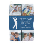 Personalized Best Dad by Par Photo Collage Golf Towel Personalized Best Dad by Par Photo Collage Golf Towel