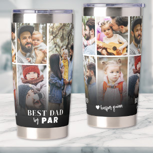 Personalized Best Dad By Par Photo Insulated Tumbler