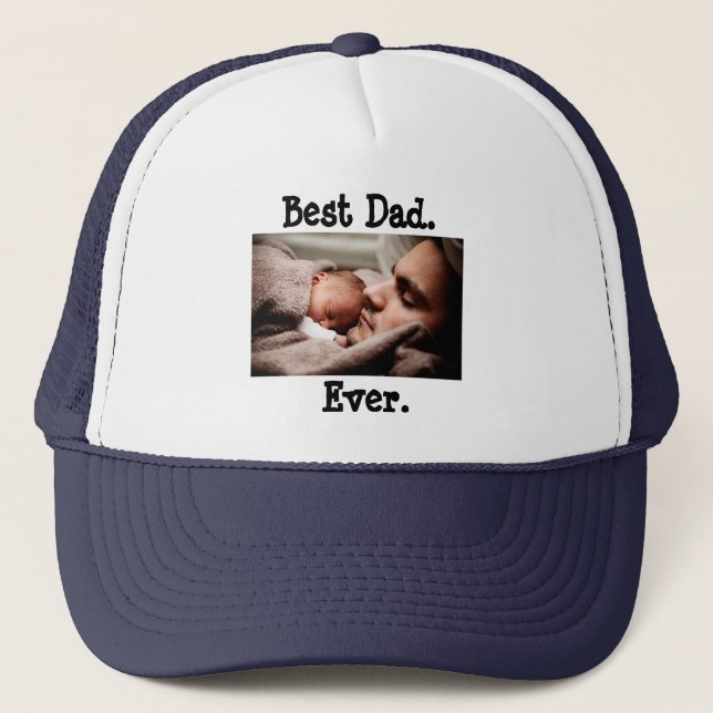 Personalized Best Dad Ever, Baseball Cap (Front)