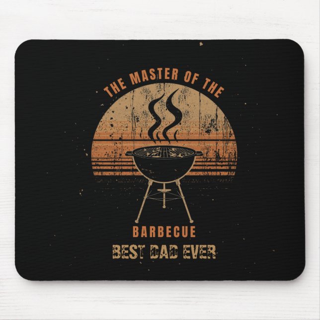 Personalized Best Dad Ever BBQ Mouse Pad (Front)