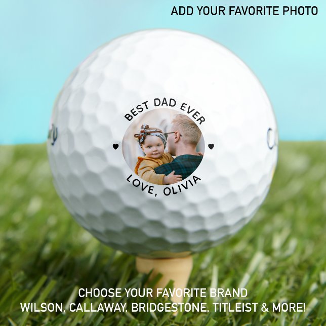 Personalized Best Dad Ever Custom Photo Callaway Golf Balls (Creator Uploaded)
