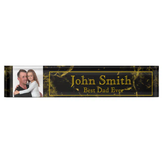 Personalized Best Dad Ever Desk Photo Name Plate Zazzle
