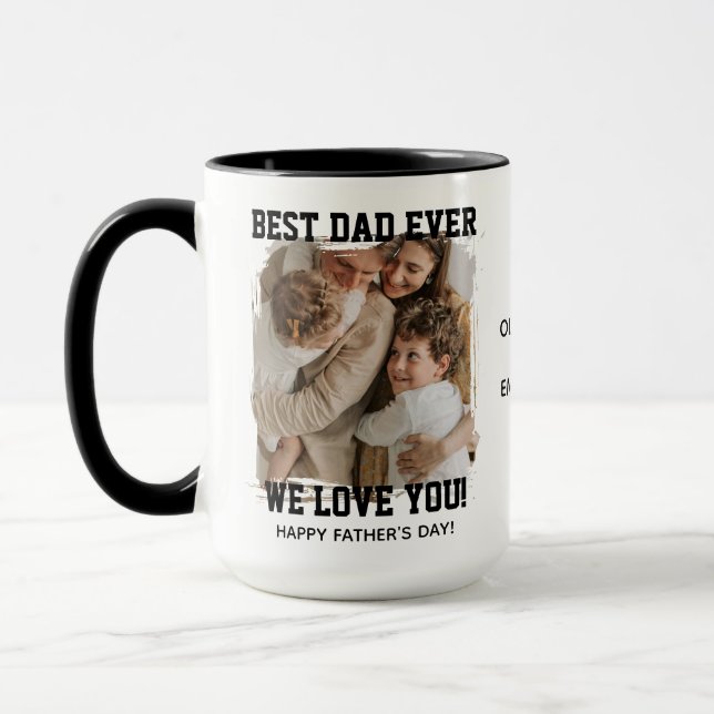 Personalized Best Dad Ever Father’s Day Photo Gift Mug (Left)