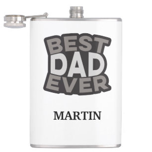 Personalized BEST DAD EVER Flask