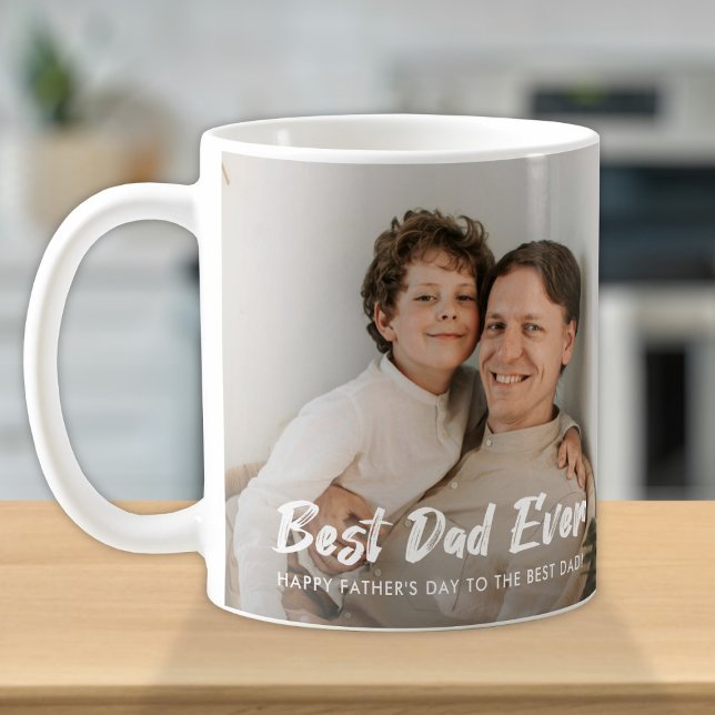 Personalized Best Dad Ever Full Photo  Coffee Mug (Creator Uploaded)