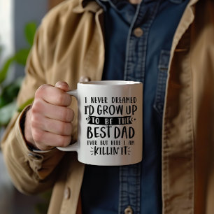 Personalized Best Dad Ever Funny Photo Coffee Mug