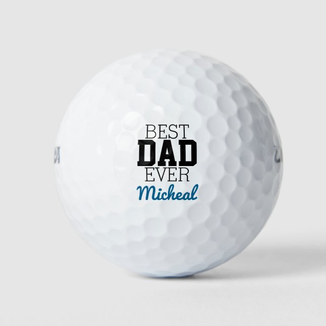 Personalized Best Dad Ever Golf Balls (Front)