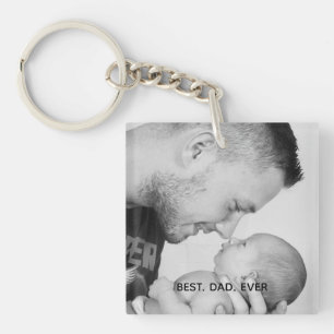 Personalized Best Dad Ever Keychain