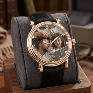 Personalized "best DAD ever " Modern Typography Watch