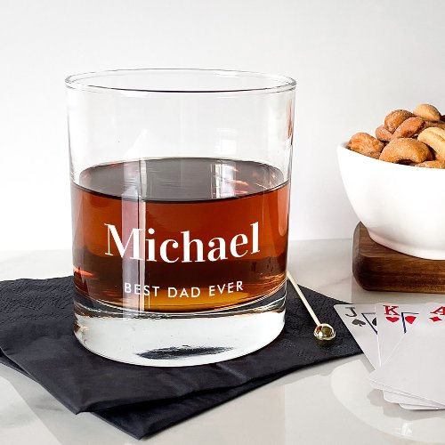 Personalized whiskey glass