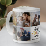 Personalized Best Dad Ever Photo Coffee Mug<br><div class="desc">Custom father's day mug featuring 9 family photos for you to replace with your own,  the saying "BEST DAD EVER" in different colors,  and the childrens names.</div>