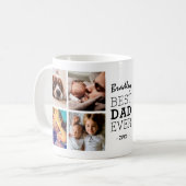 Personalized Best Dad Ever Photo Collage Coffee Mug (Front Left)