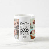 Personalized Best Dad Ever Photo Collage Coffee Mug (Center)