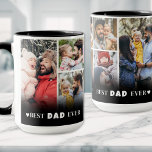 Personalized Best Dad Ever Photo Collage Father Mug<br><div class="desc">Personalized Best Dad Ever 8 Photo Collage Coffee Mug. This heartfelt mug is perfect for celebrating your dad’s role as “Best Dad Ever.” Featuring a collage of eight cherished family photos, it captures special memories for a touching reminder with every sip. At the bottom, “Best Dad Ever” appears on each...</div>
