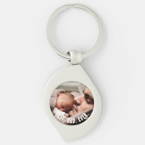 Personalized Best Dad Ever Photo   Keychain